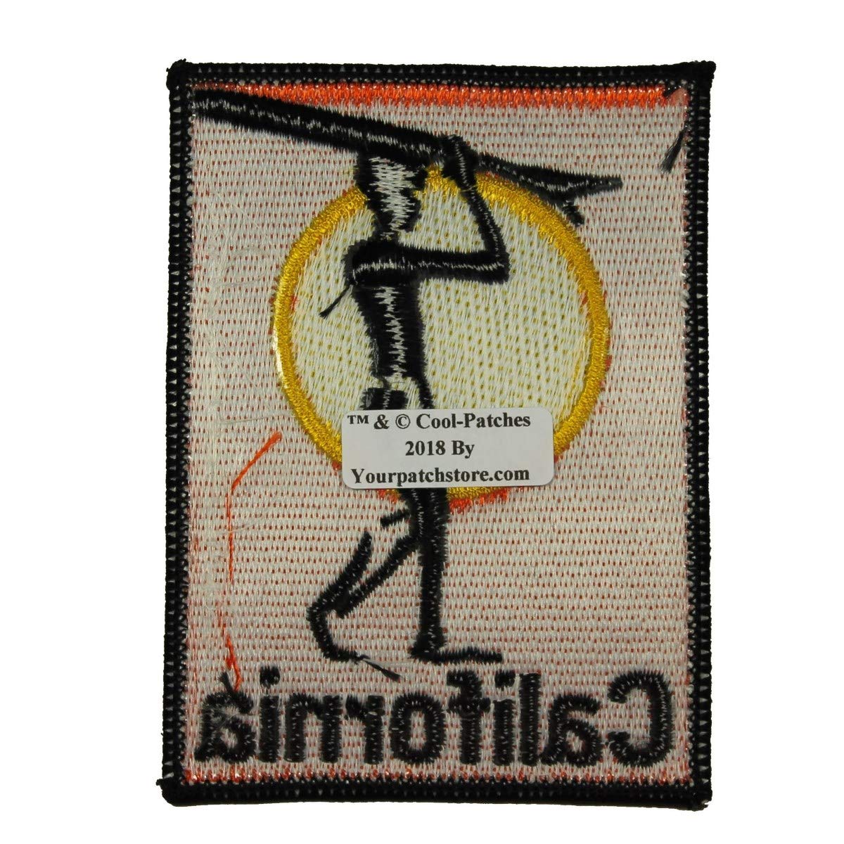 California Surfboard Patch - Embroidered Iron-On Applique for Beach Bum & Ocean Surf Style - Perfect for Jackets, Backpacks, and DIY Clothing Projects