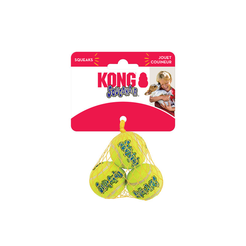 Kong Squeak Air Balls - Tennis Ball with Sound for Dogs - Perfect for Fetch, Training & Playtime at Home or Outdoors