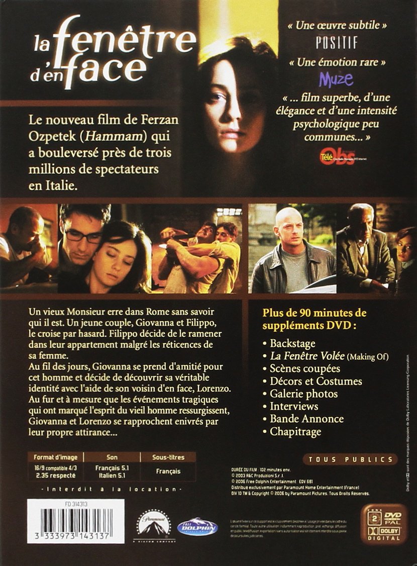 La Fenêtre d'en Face Collector's Edition - French Art Film DVD - Perfect for Movie Nights & Film Studies