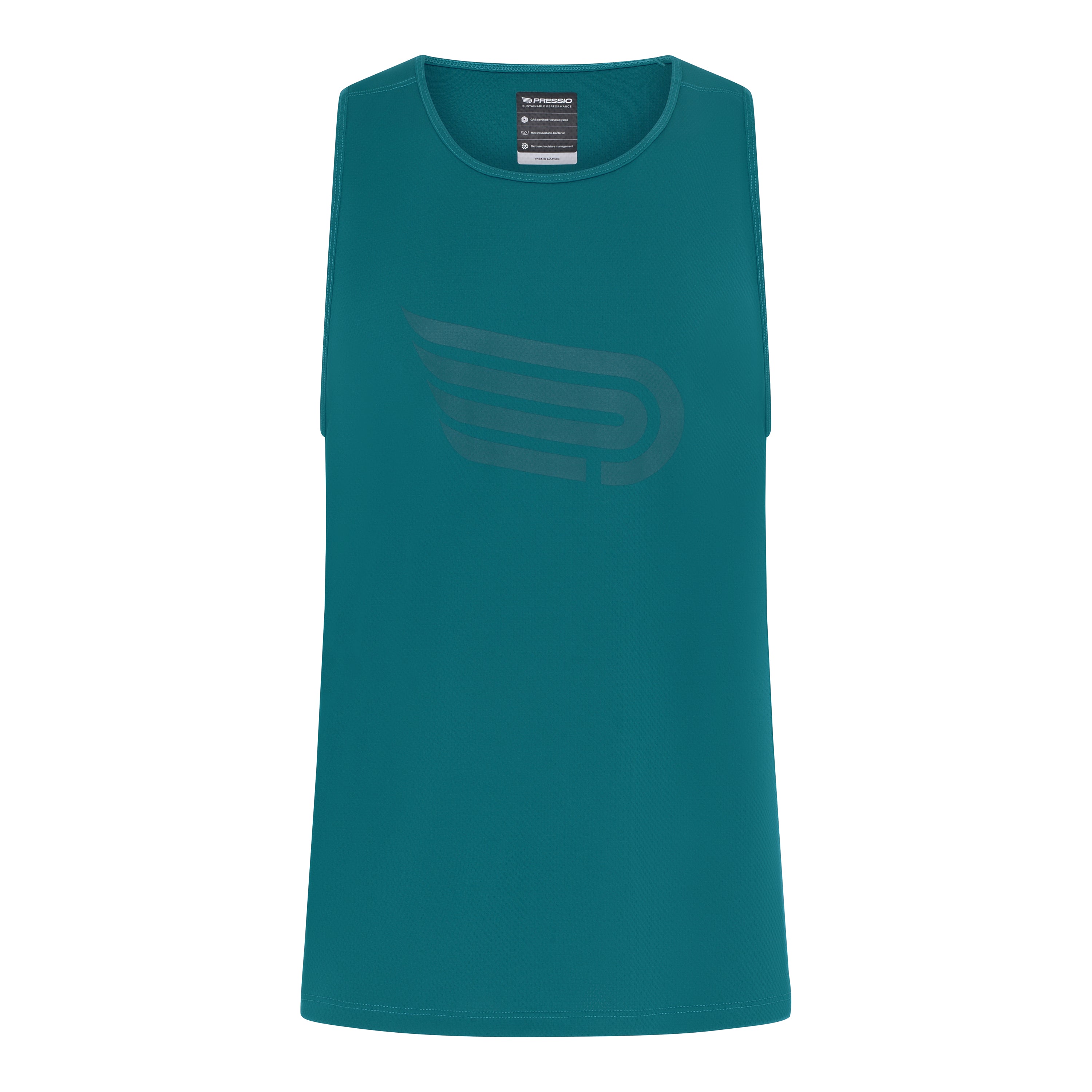 Pressio Men's Performance Singlet - Moisture-Wicking & Breathable Workout Top for Running, Gym & Training - OBL/MAT Style