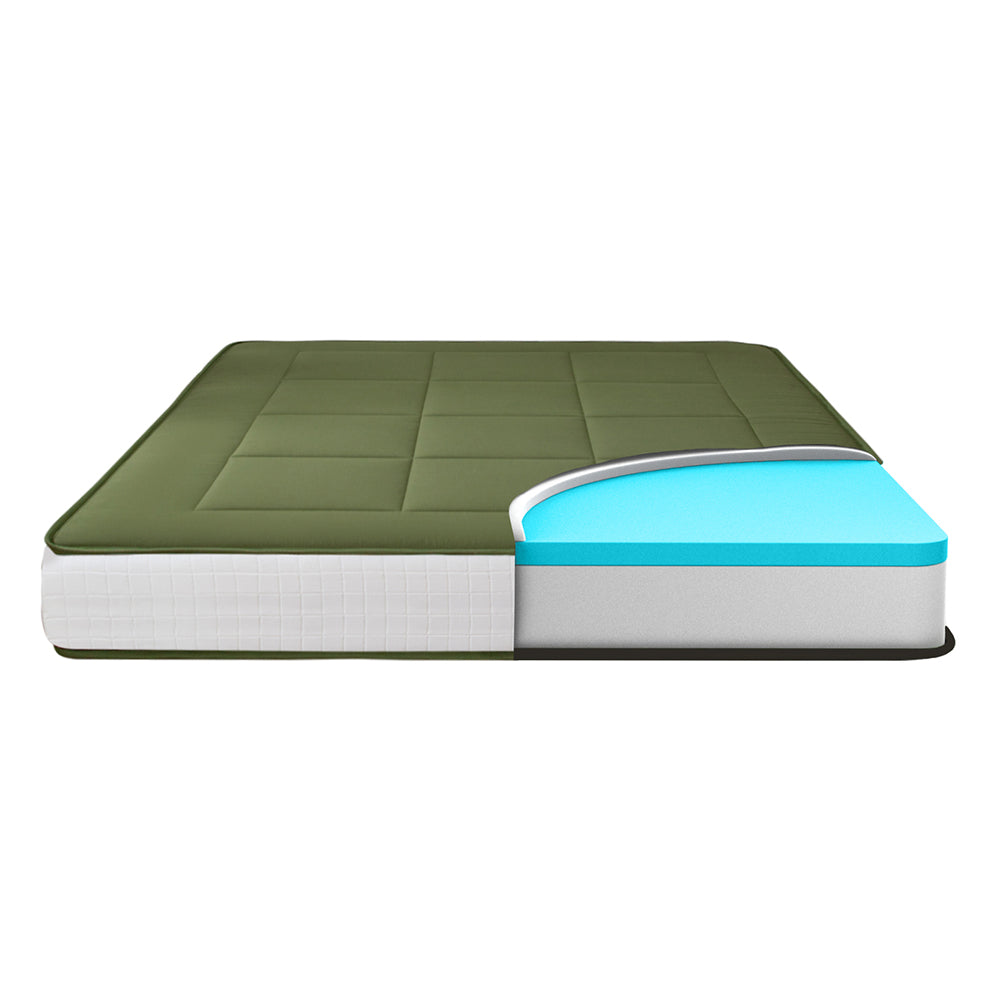 MAXYOYO Padded Japanese Floor Mattress - Green Foldable Roll Up Futon Mattress for Bedroom, Guest Room & Travel | Comfortable Floor Sleeping & Lounging