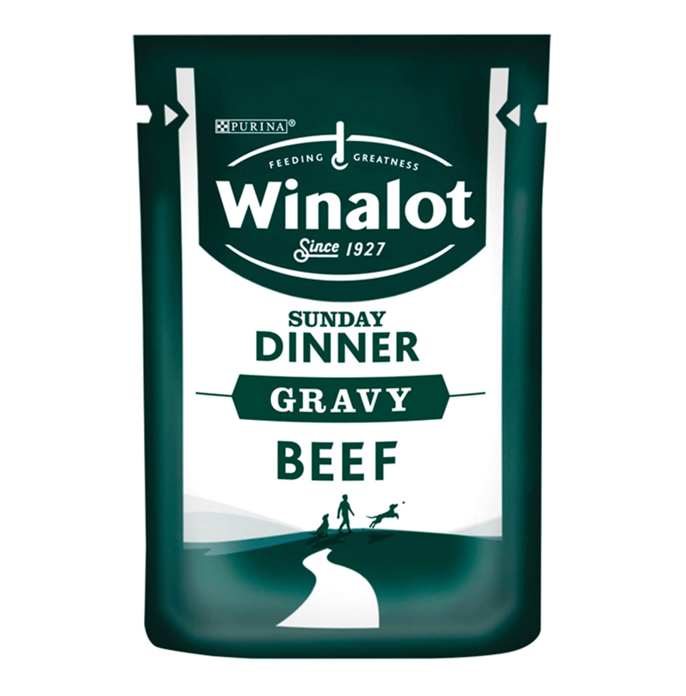 Purina Winalot Adult Dog Food - Sunday Dinner Beef, Chicken & Turkey in Gravy (40 x 100g Pouches) | High Protein Wet Food for Adult Dogs | Perfect for Mealtime, Training & Special Occasions