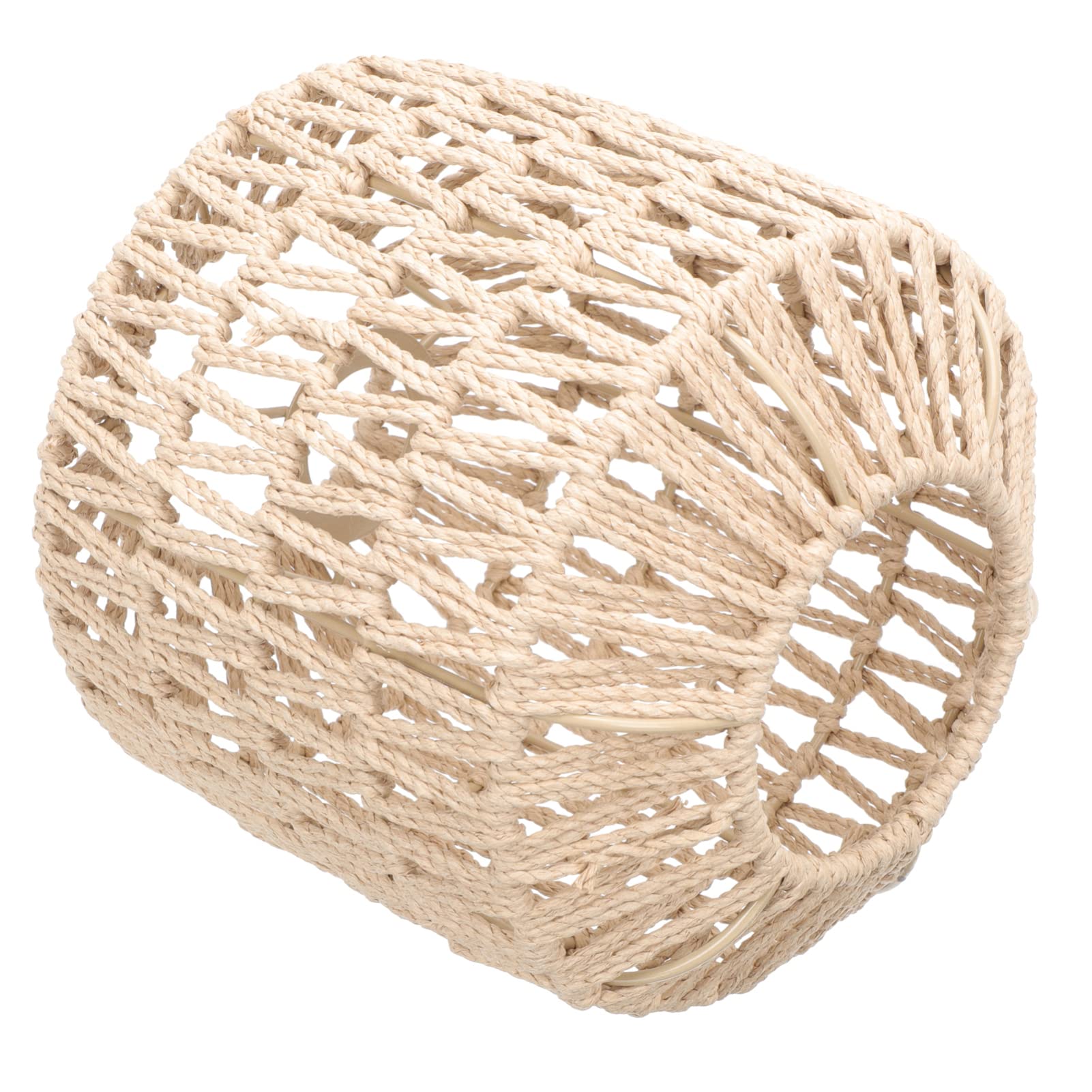 Rattan Chandelier Lamp Shade - 24x21cm Khaki Woven Lampshade for Table Lamp, Floor Lamp & Pendant Light - Country Cottage Style Lighting Accessory (Perfect for Living Room, Bedroom & Patio Decor)