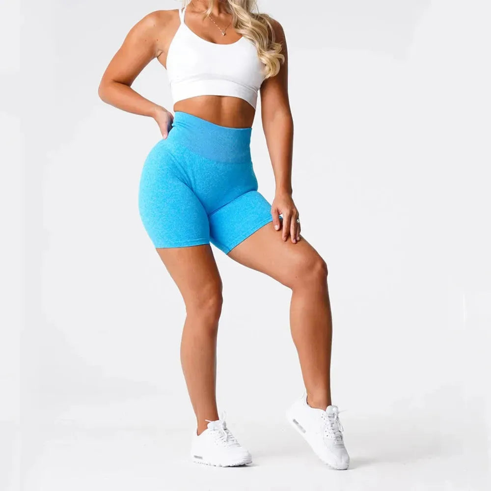 NVGTN Scrunch Seamless High Waisted Yoga Shorts for Women - Contour Biker Workout Shorts | Perfect for Gym, Running & Lounge Wear