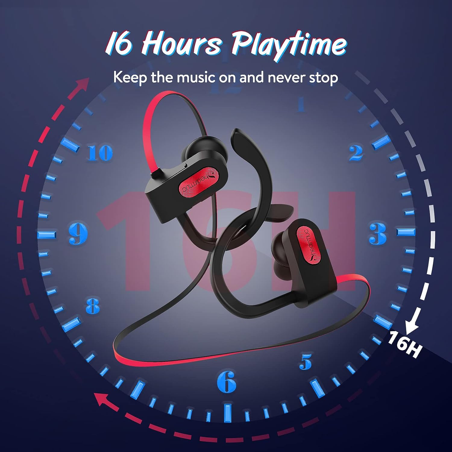 Mpow Flame IPX7 Waterproof Wireless Earbuds - Bluetooth Sports Earphones for Running, Gym, Workout & Outdoor Activities