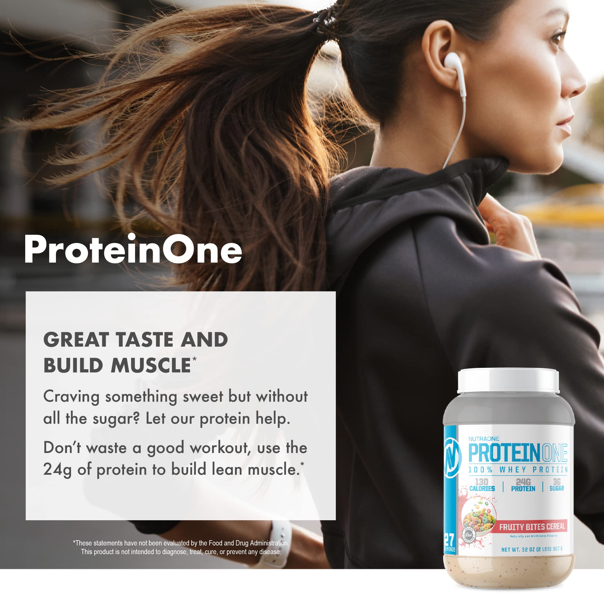 NutraOne ProteinOne Whey Protein Powder for Men & Women - Vanilla Ice Cream Flavor, 5 lbs | Muscle Recovery & Growth Supplement | Post-Workout, Breakfast & Healthy Snack Boost