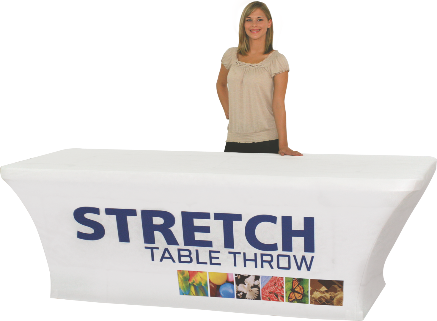 Premium Stretch Table Throws - Soft Elastic Table Cover for Dining, Parties & Outdoor Events - Waterproof & Wrinkle-Resistant Fabric for Easy Cleaning & Maintenance