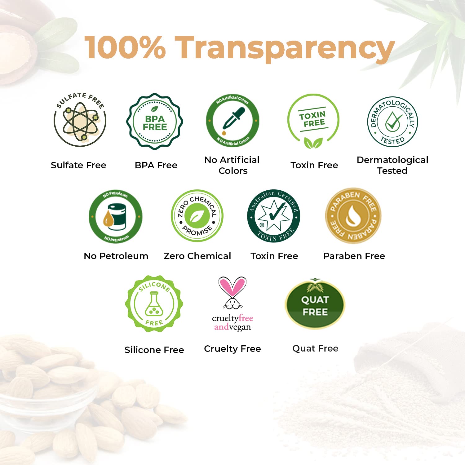Organic Sweet Almond Oil for Skin, Face & Hair - 100% Pure, Cold Pressed, Unscented, Vegan & Natural Moisturizing Oil for Men & Women | Promotes Hair Growth & Hydration | Perfect for Massage, DIY Beauty & Aromatherapy | 100ml