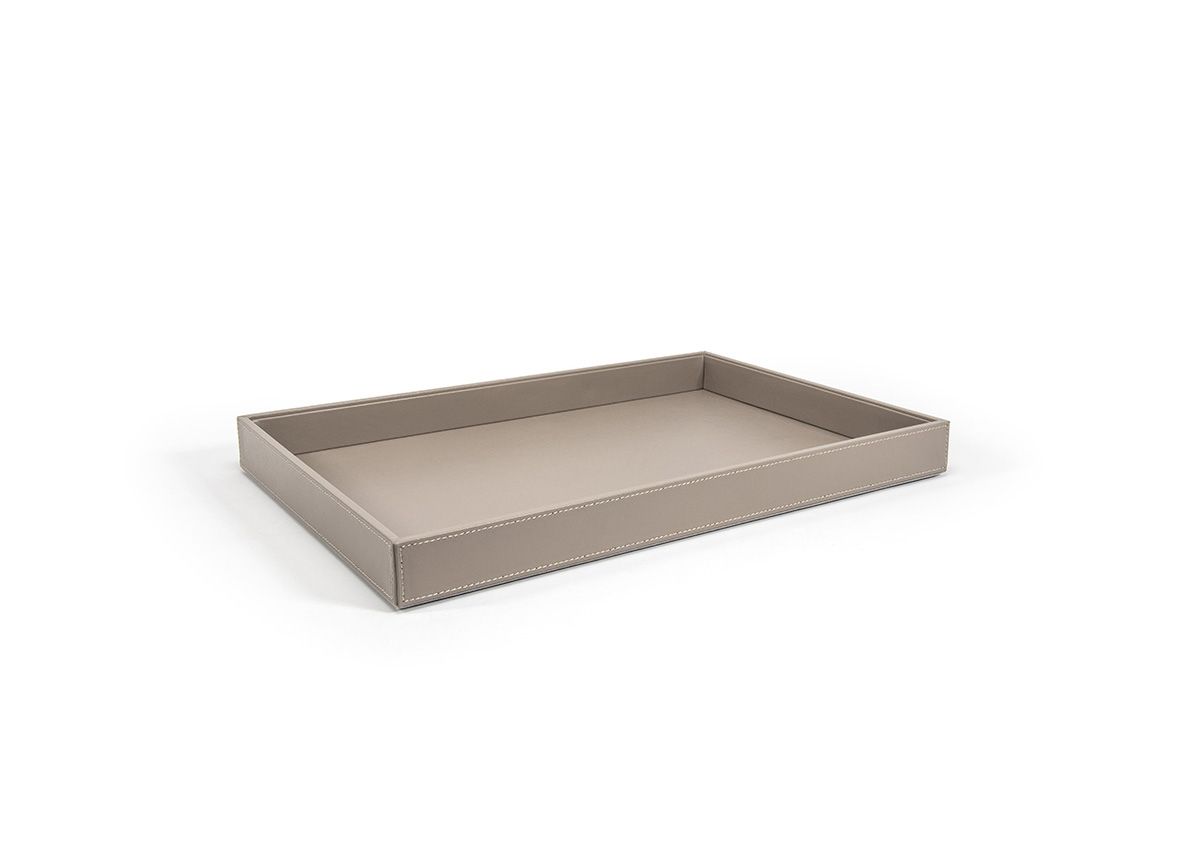 FOH London Serving Tray Set of 4 - 18.25 x 12.5 Inch Large Rectangular Trays for Dining, Entertaining & Home Decor - Elegant Tea, Breakfast, Coffee Tray for Kitchen, Living Room & Office Use