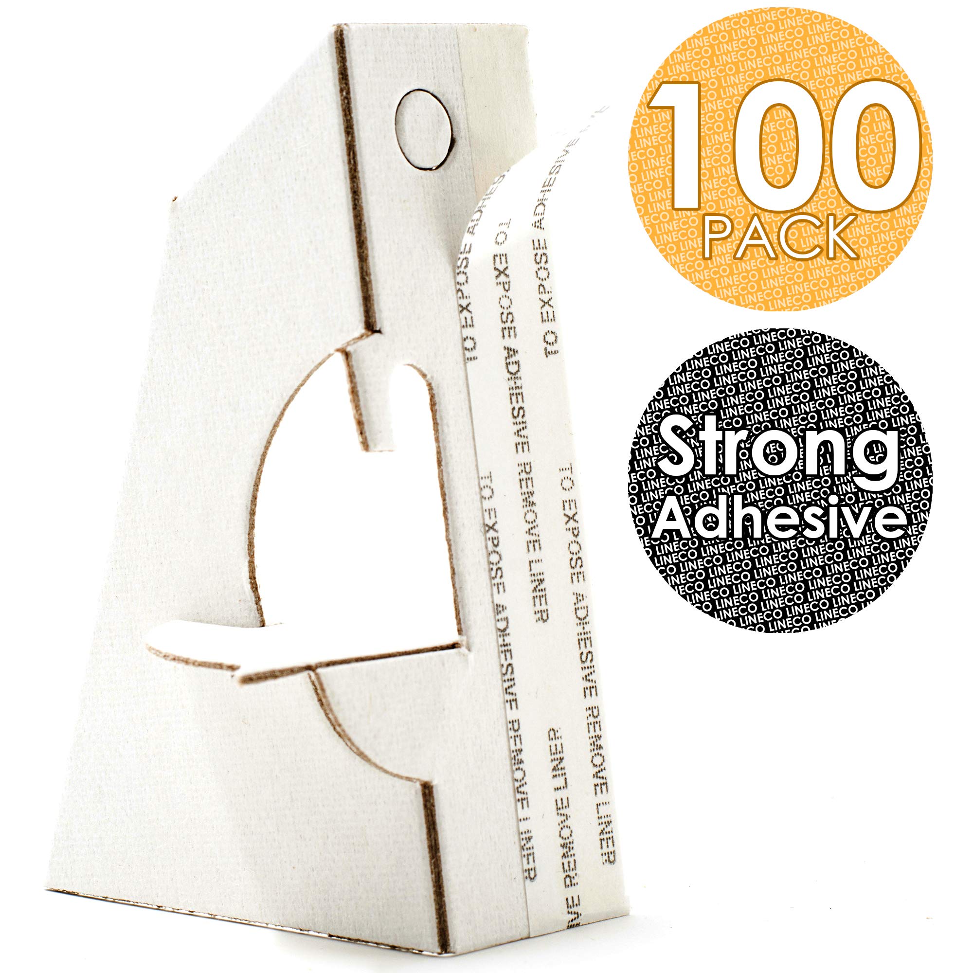 Golden State Art Self Stick Cardboard Easel Back - Acid-Free Archival Quality 3 Inch Single Wing Display Stand for Signs, Pictures, Posters & Artwork - Complete Craft Display Solution (Pack of 100, White) - Perfect for Art Exhibits, Classroom Projects & Home Decor