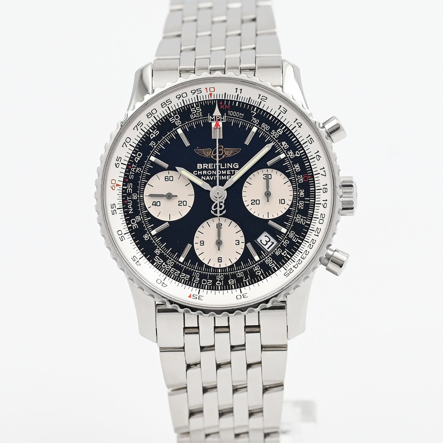 Breitling Navitimer Chronograph Men's Watch - Swiss Automatic Movement, Stainless Steel Case - Perfect for Aviation, Business & Luxury Events