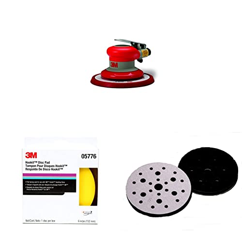 3M Random Orbital Sander - 6 Inch Pneumatic Palm Sander with 3/16