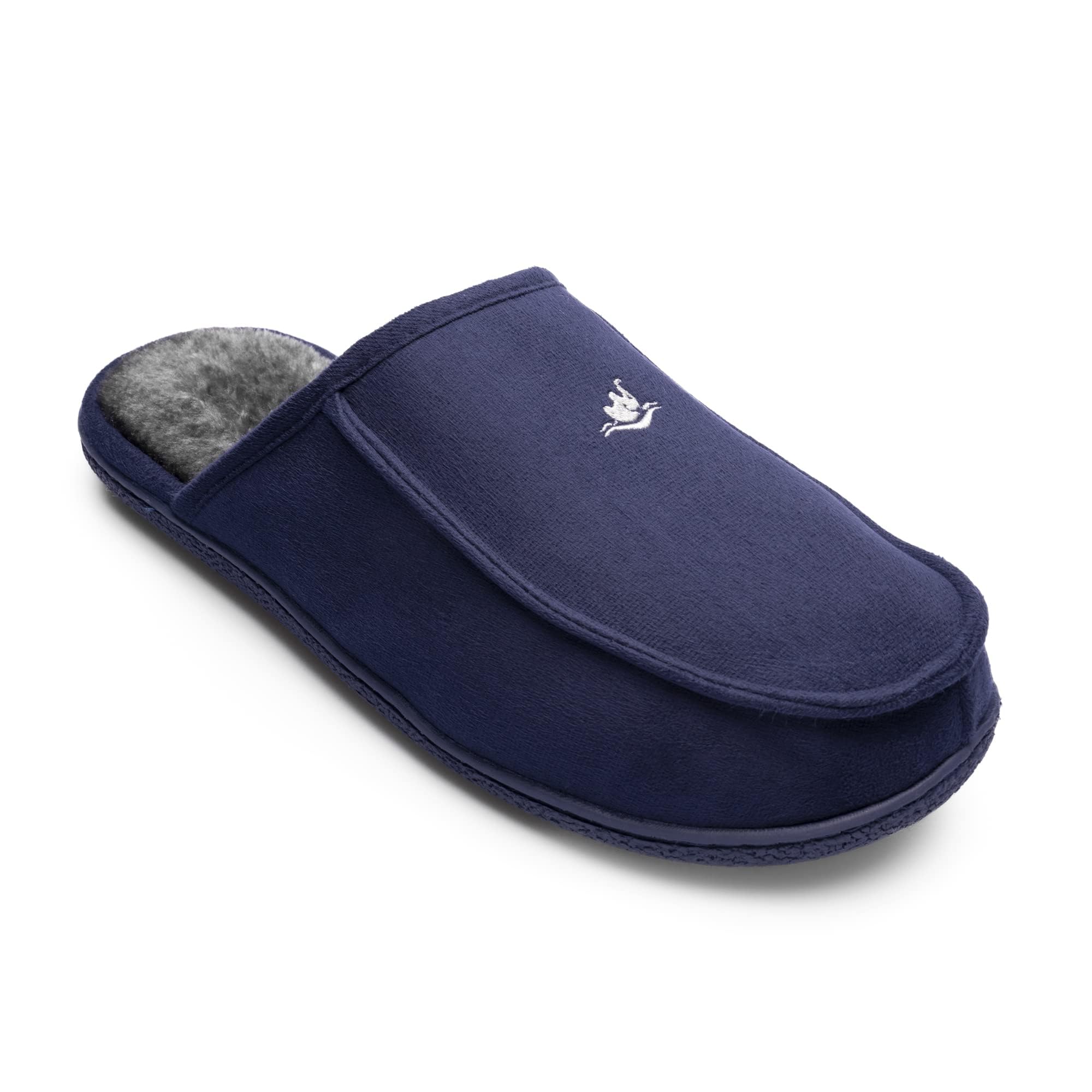 Orthopedic Memory Foam House Slippers for Men - Plush Suede Lined Indoor/Outdoor Clogs - Slip-On Comfort Shoes for Home, Office & Travel