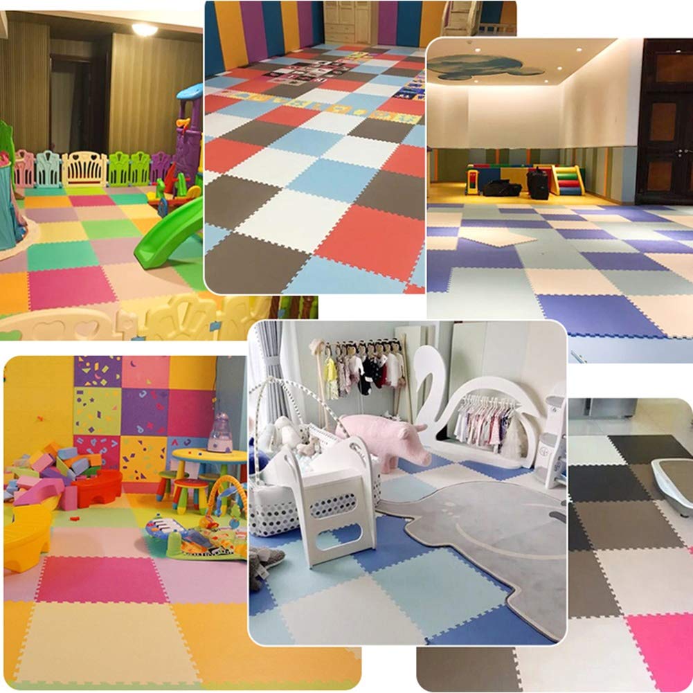 Non-Toxic Foam Play Mat for Babies & Toddlers - 42pcs Interlocking Floor Tiles (30x30x1.4cm) - Soft Play Area, Crawling Mat, Tummy Time Surface - Perfect for Nursery, Daycare & Home Playroom