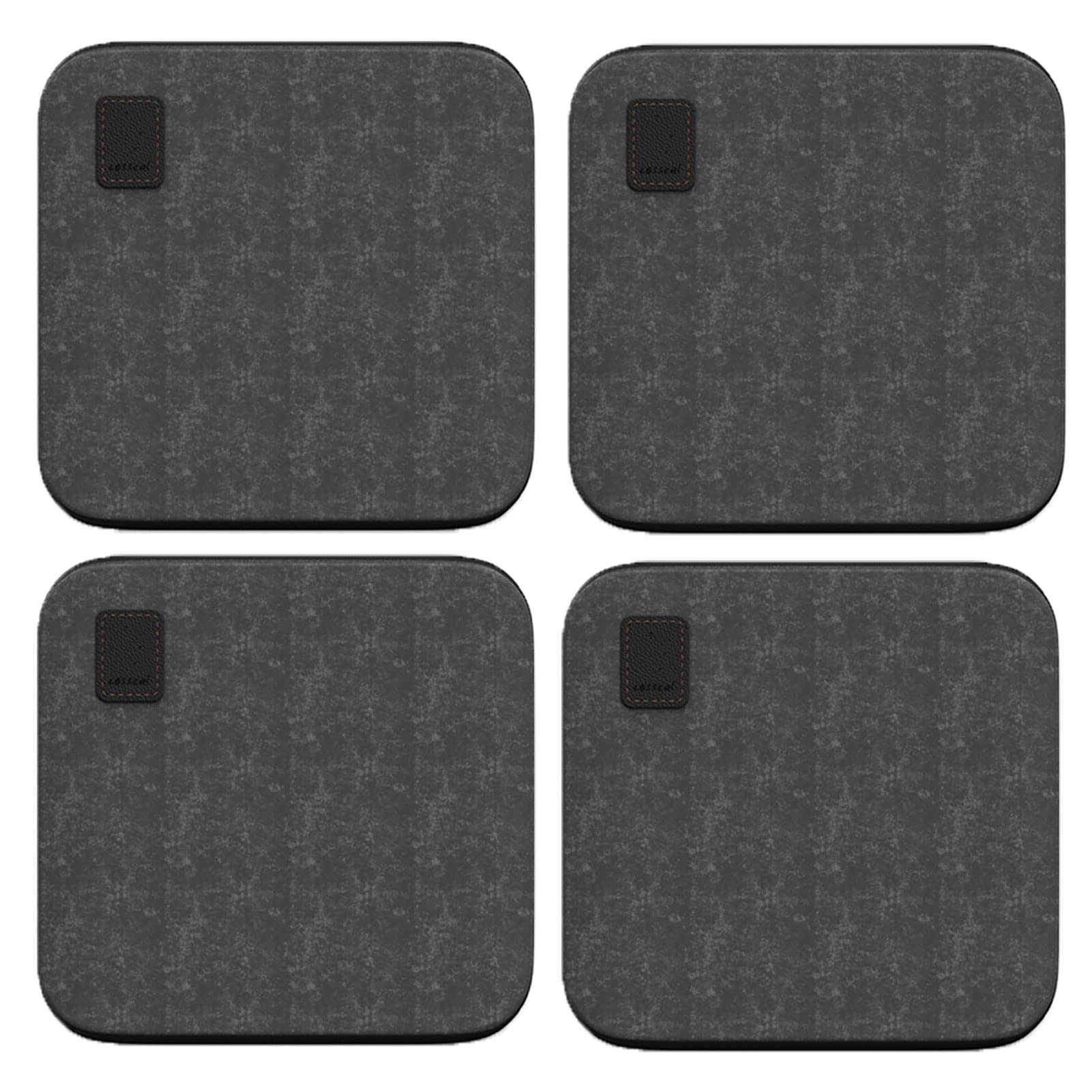 HGTRH Non-Slip Chair Cushions Pack of 4 - 16x16 Inch Square Seat Cushions with Ties & Zipper, Washable Memory Foam for Comfort & Softness - Perfect for Dining Chairs, Office Chairs, and Home Decor (Ash Color)