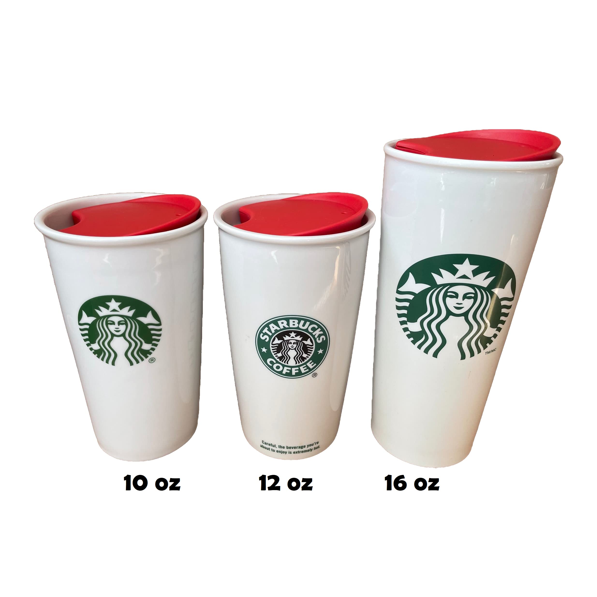 MIE Replacement Lid for Coffee Mug & Tea Cup - Compatible with Starbucks Ceramic Travel Mug 10oz/12oz/16oz - Tumbler Lid, Mug Lid, Cup Lid - Perfect for Travel, Office & Home Use