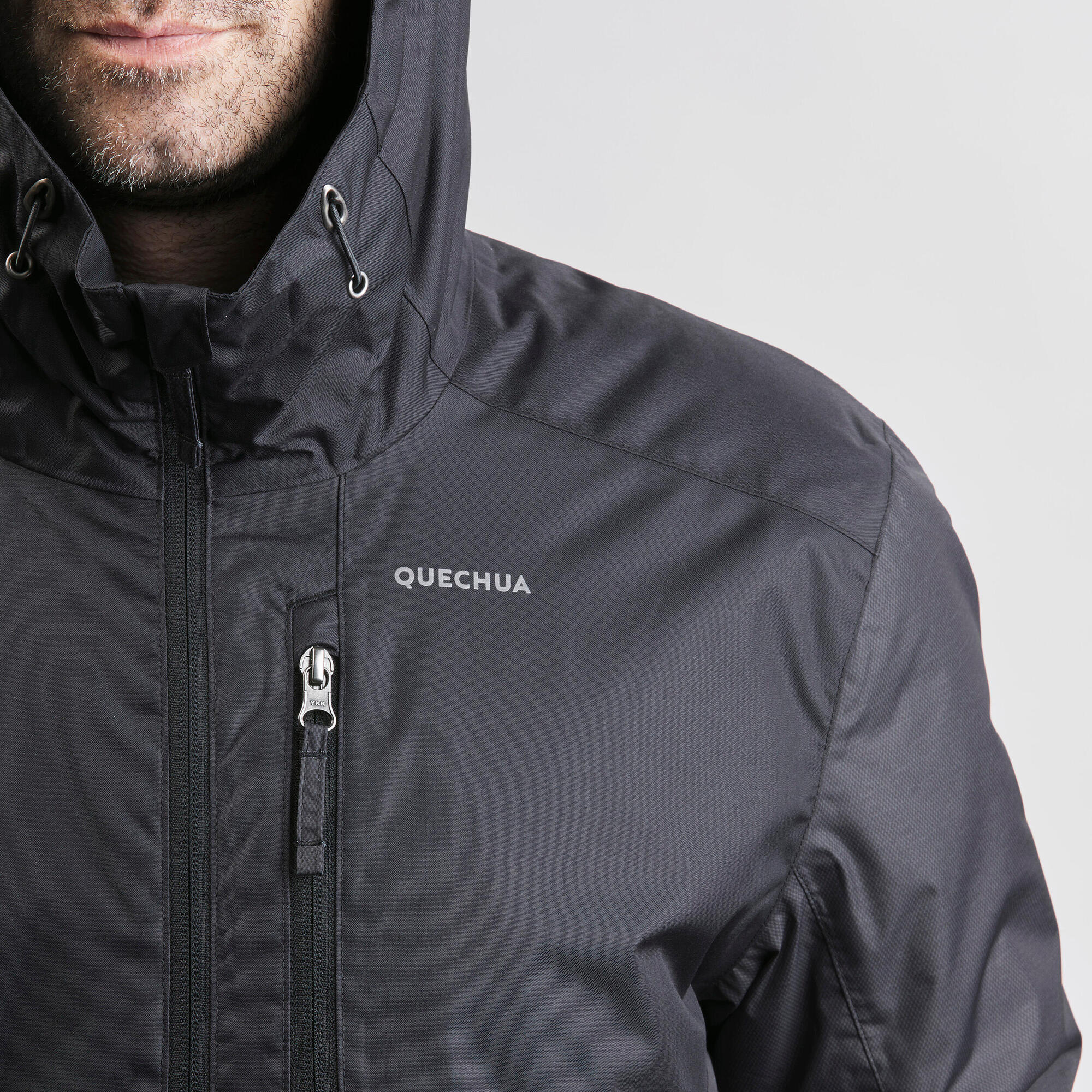 Quechua SH500 Men's Waterproof Winter Hiking Jacket for Cold Weather -14°F | Outdoor Activities, Snow Trekking & Winter Camping