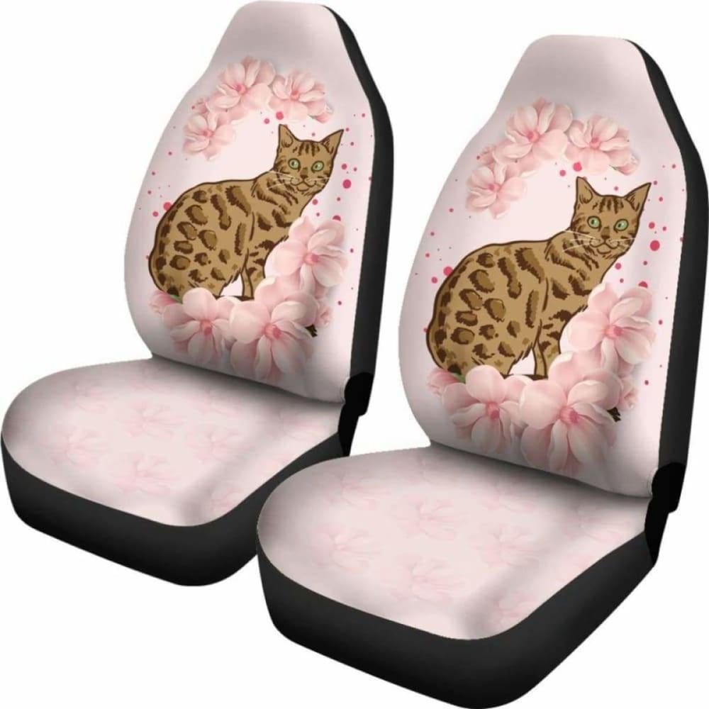 Premium Bengal Print Car Seat Covers - Universal Fit for Most Vehicles (2-Piece Set) - Durable & Stylish Protection for Cars, SUVs, Trucks - Perfect for Road Trips, Daily Commutes & Pet Owners