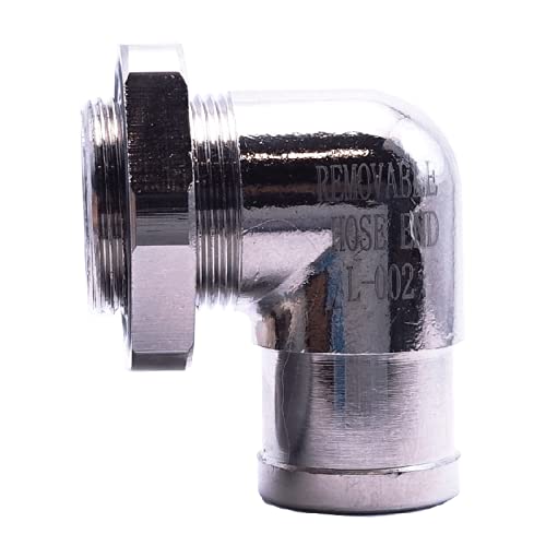 EZ Oil Drain Valve Hose End - L-Shape Large Brass Quick Release for Automotive & Motorcycle Oil Changes - Perfect for DIY Mechanics & Garage Use