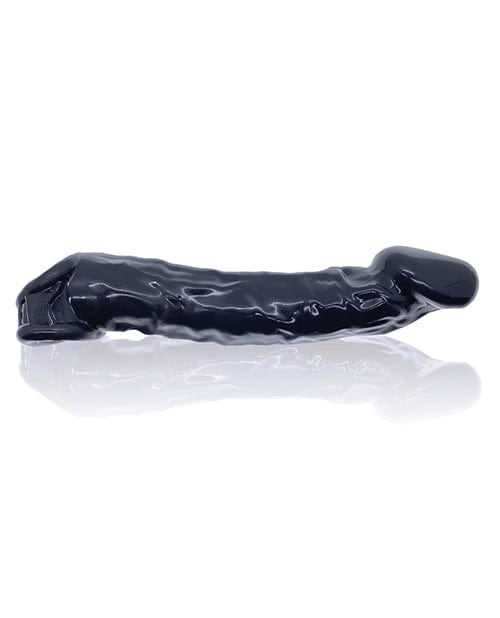 Oxballs Muscle Ripped Cocksheath - Black Silicone Penis Sheath for Enhanced Pleasure & Performance | Perfect for Couples Play & Solo Exploration