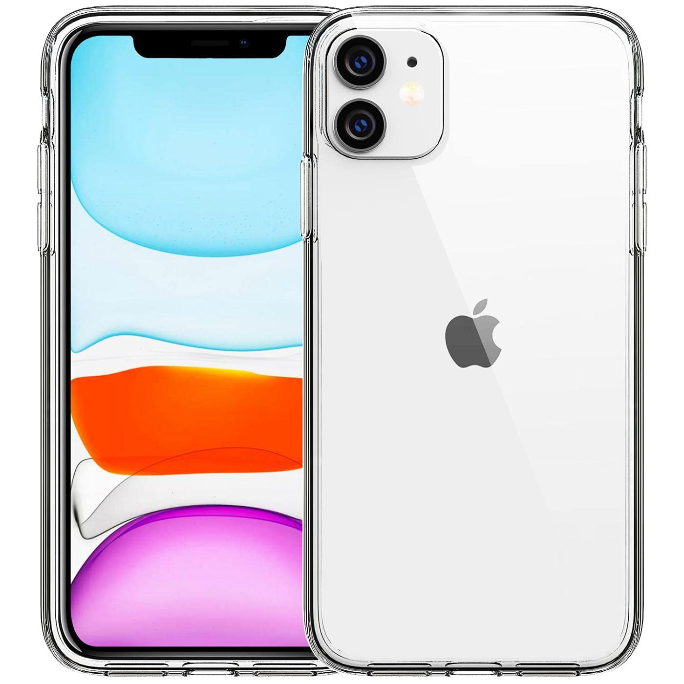 FanTEK Clear Crystal TPU Phone Case for iPhone 11 (6.1 Inch) - Shockproof & Scratch Resistant Protective Cover | Perfect for Everyday Use, Work & Travel