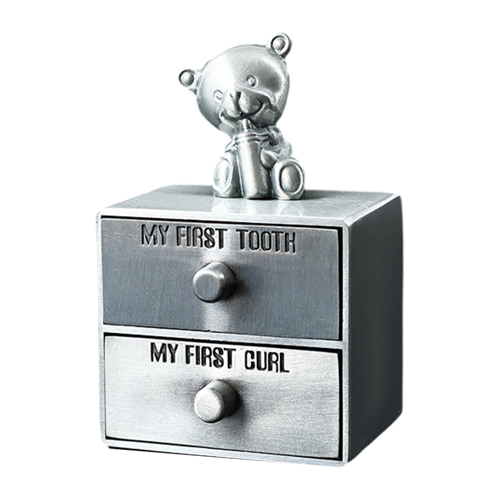 HUANIZI Baby First Tooth Keepsake Box - Metal Storage Case for Lost Teeth, Deciduous Tooth Preservation Container - Perfect for Childhood Memories & Milestone Souvenirs (Ideal for New Parents, Baby Showers & Memory Keeping)