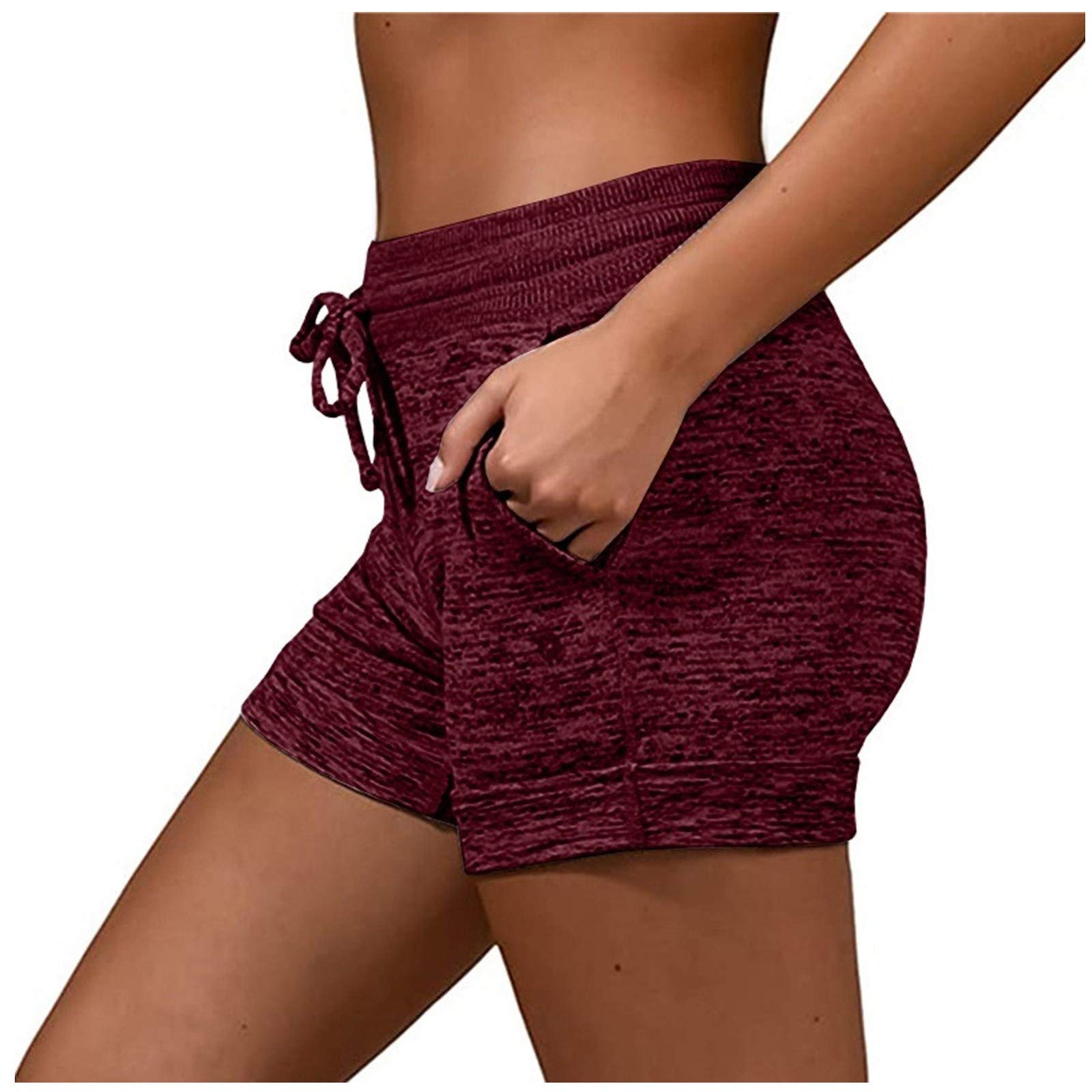 Women's Soft Lounge Shorts with Pockets & Drawstring - Comfy Yoga Pants & Activewear Set for Workout, Running, and Home Relaxation