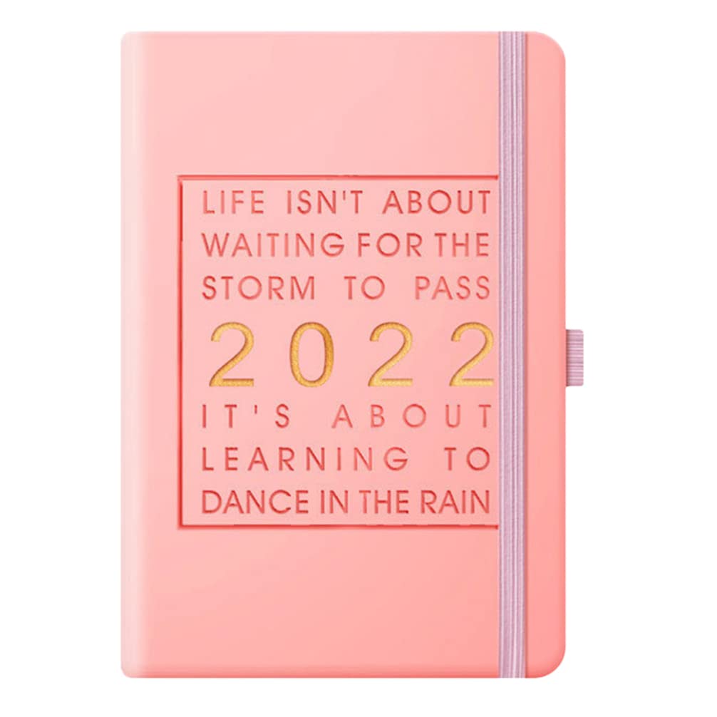 NUOBESTY 2022-2023 Appointment Book & Daily Planner - Soft Leather Cover Hourly Schedule Organizer for Home, School, Office - Pink | Perfect for Time Management, Meeting Notes & Goal Tracking