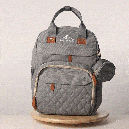 BabyBear Diaper Bag Backpack - Large Insulated Baby Bag with Changing Pad, Stroller Straps & Multiple Pockets for Travel, Daycare & Outings