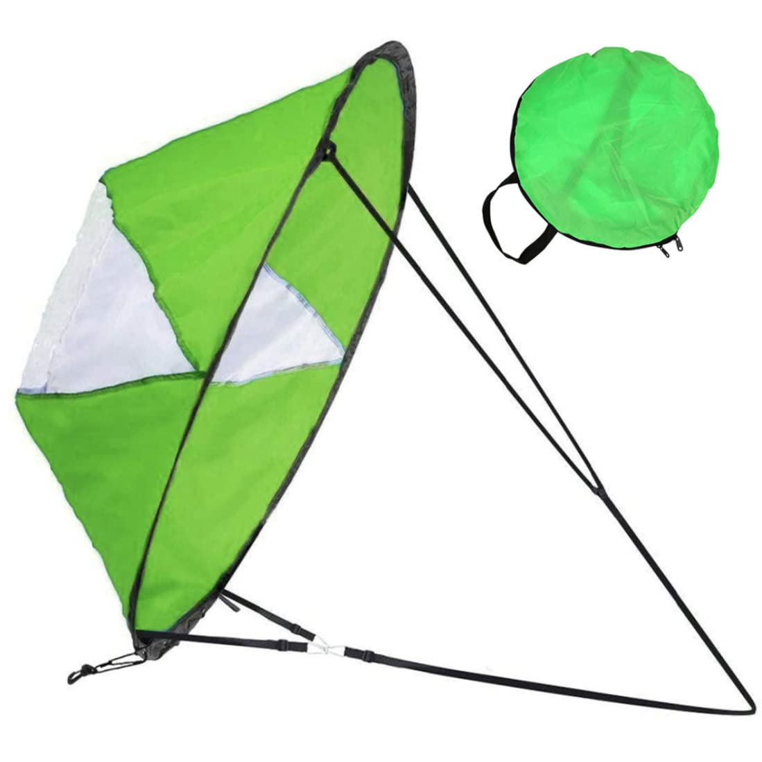 Foldable PVC Kayak Sail with Quick Release & Clear Window - Portable Downwind Sail Kit for Inflatable Boats, Kayaks, Canoes & Paddle Boards | Perfect for Fishing, Camping & Water Sports Adventures