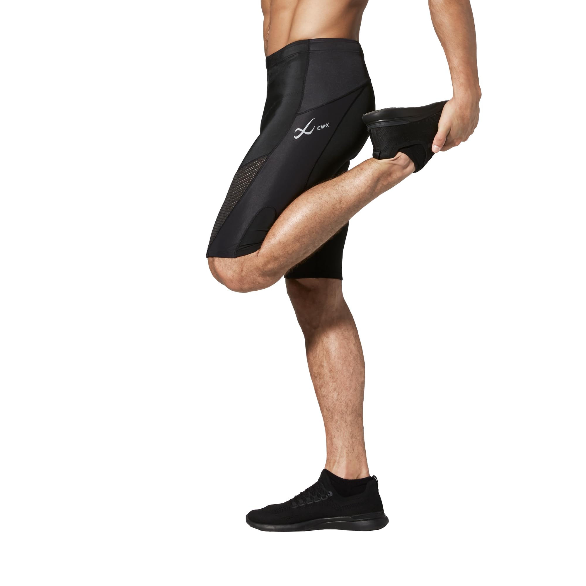 CW-X Men's Stabilyx Ventilator Joint Support Compression Shorts - Breathable Workout Gear for Running, Cycling & Cross Training - Knee & Hip Stabilization for Active Lifestyles
