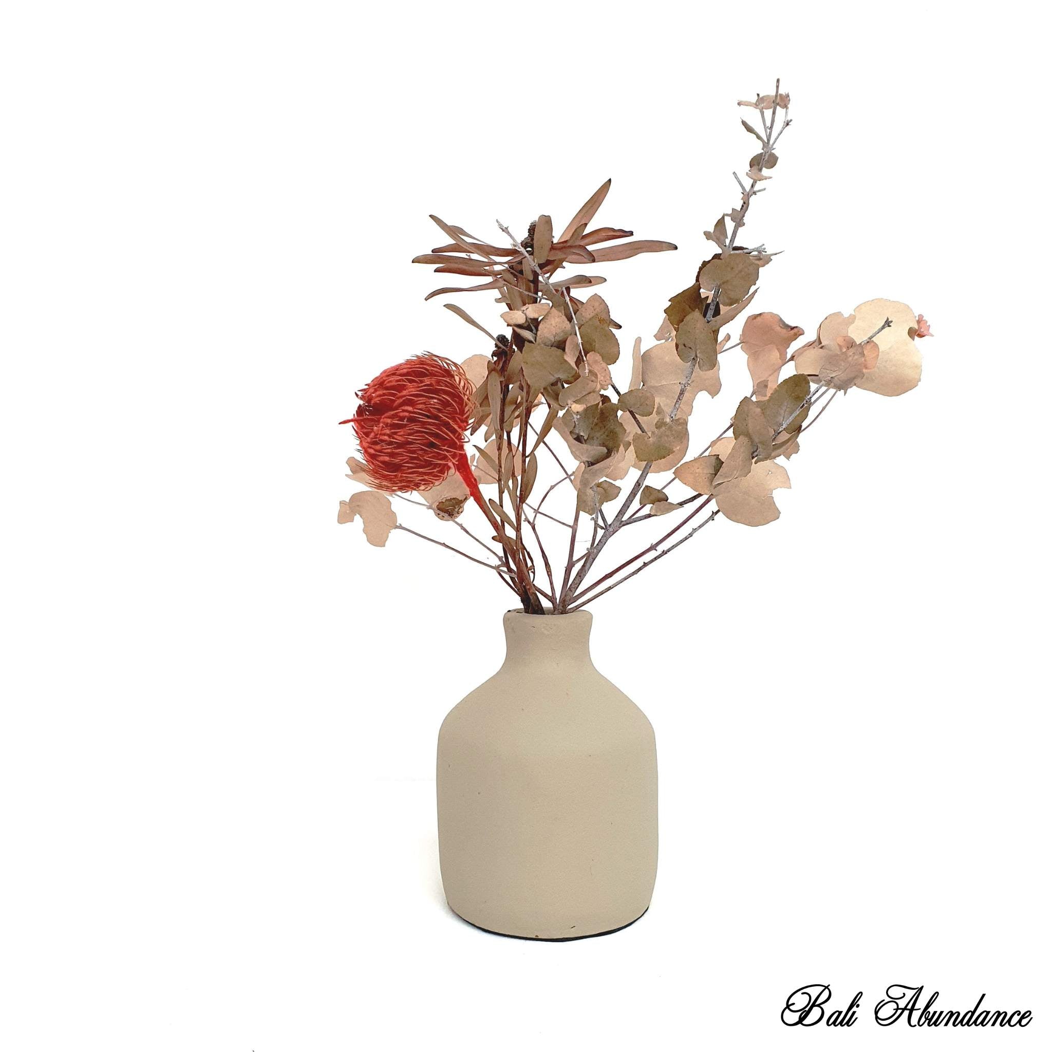 Handmade Terracotta Clay Vase - Rustic Ceramic Flower Pot for Home Decor, Wedding Centerpiece & Boho Style Interior Design