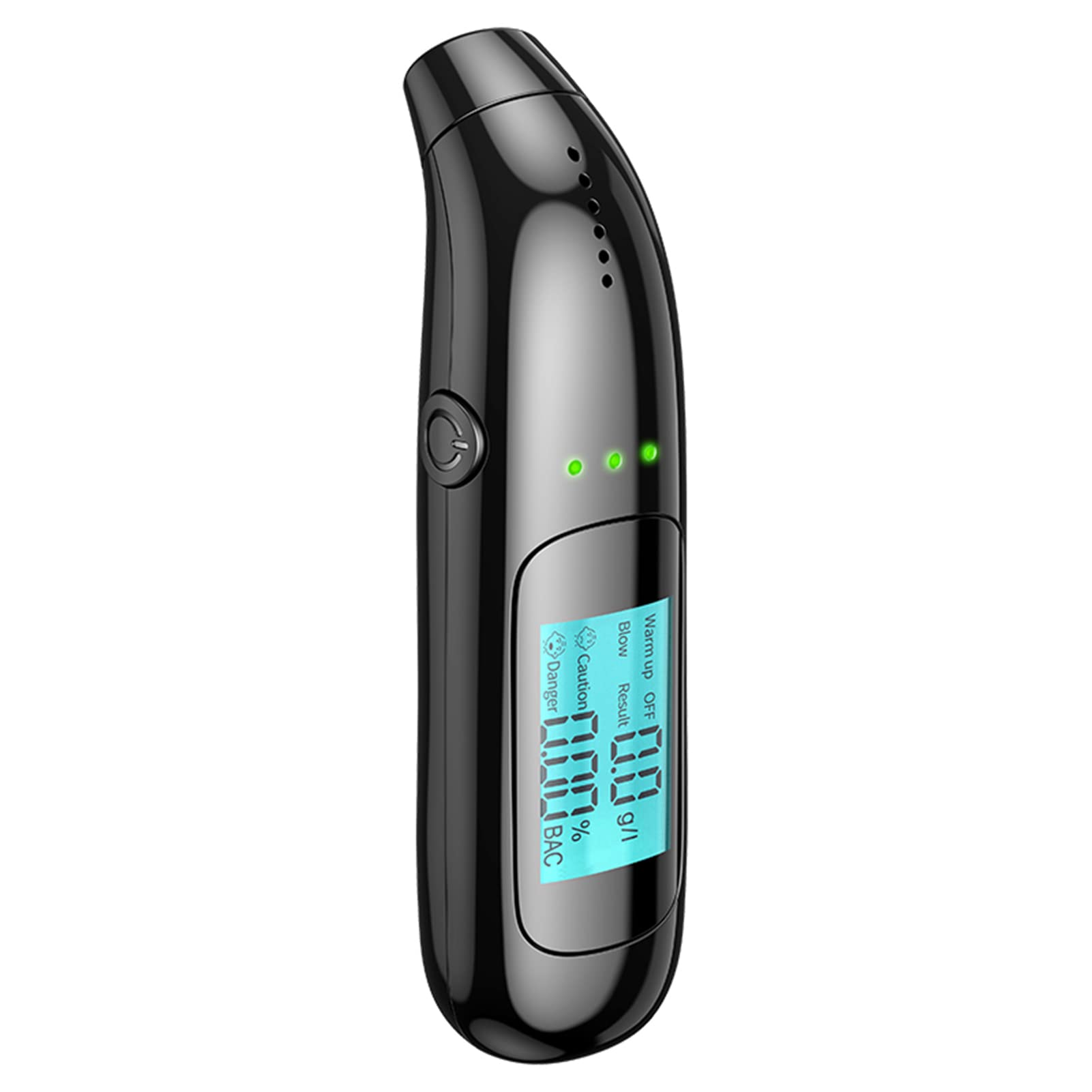 Portable USB Rechargeable Digital Breathalyzer - LCD Display Alcohol Tester for Personal & Professional Use | Perfect for Parties, Family Gatherings, Workplace Safety & DUI Prevention (Black)