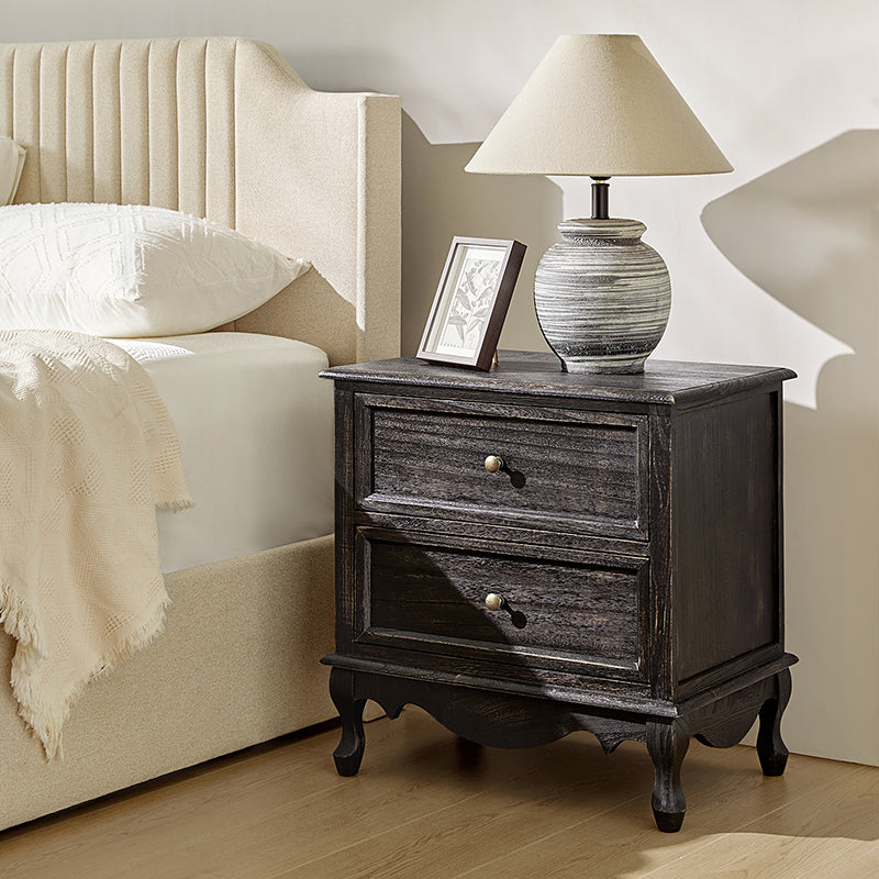 Galatea 24 Inch Tall 2-Drawer Nightstand Chest - Modern Bedside Table with Optional Styles for Bedroom, Living Room, or Office Storage