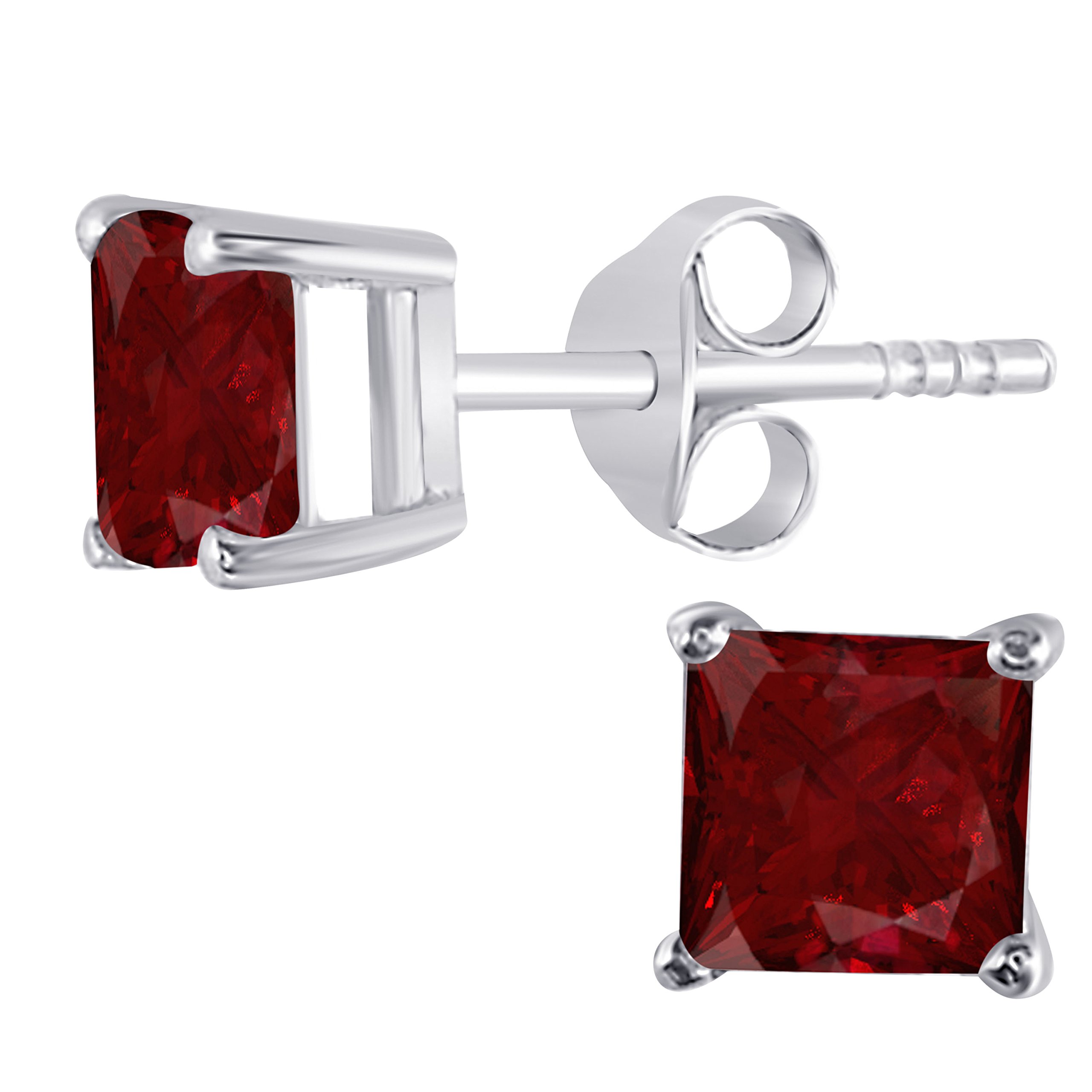 Brilliant Cut CZ Stud Earrings - 18K Gold Plated Sterling Silver Cubic Zirconia Earrings for Women & Men | Hypoallergenic Piercing Jewelry for Everyday Wear, Parties & Gifts