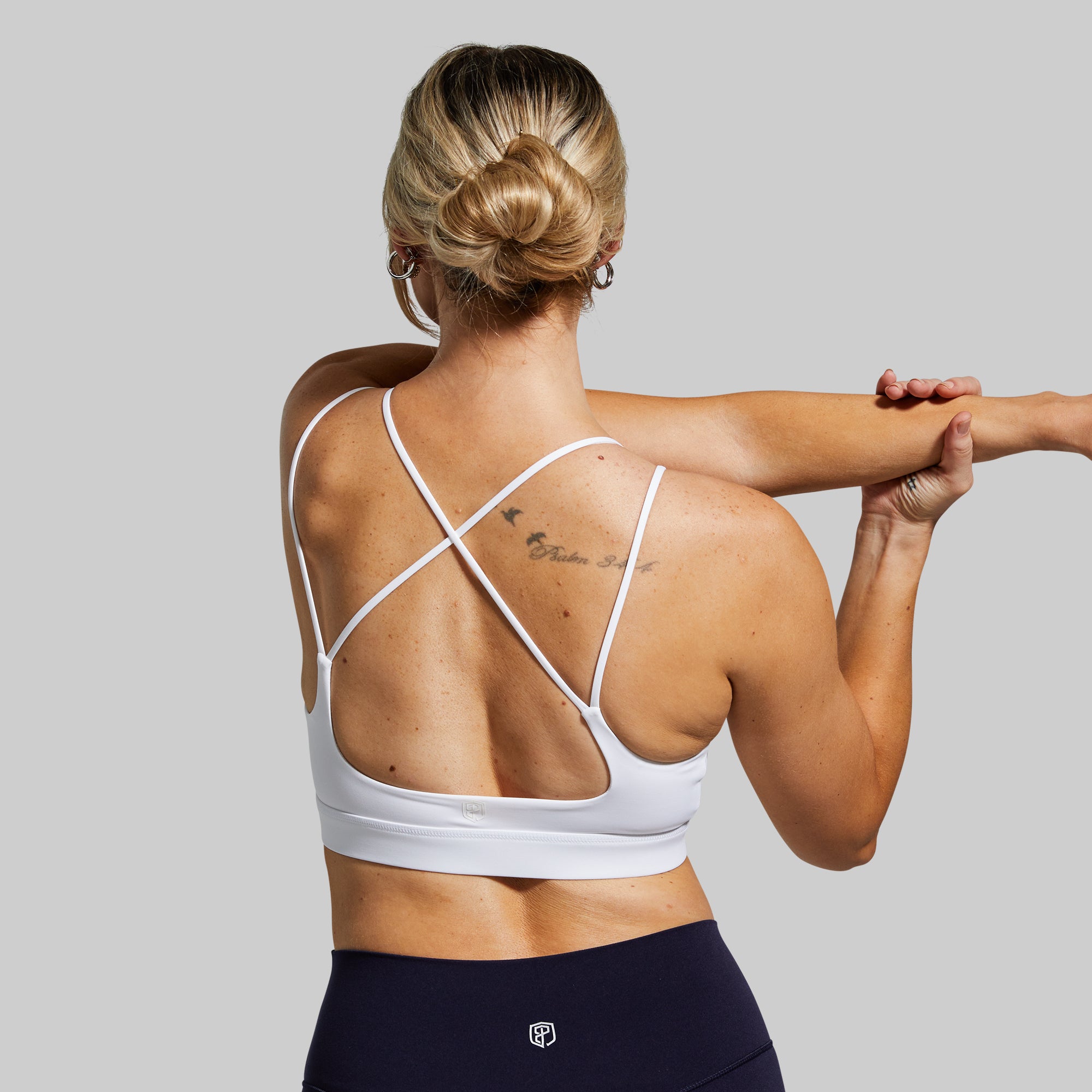 Exhale High Support Sports Bra for Women - Breathable & Comfortable Workout Top (White) - Perfect for Yoga, Running, Gym & Fitness Training