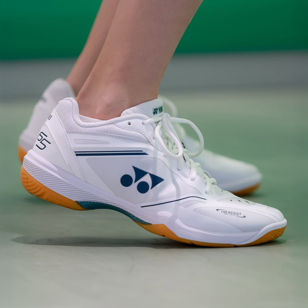 Yonex Power Cushion 65 Z4 Women's Badminton Shoes - White (2025) | Lightweight Comfort & Shock Absorption for Court Sports & Training