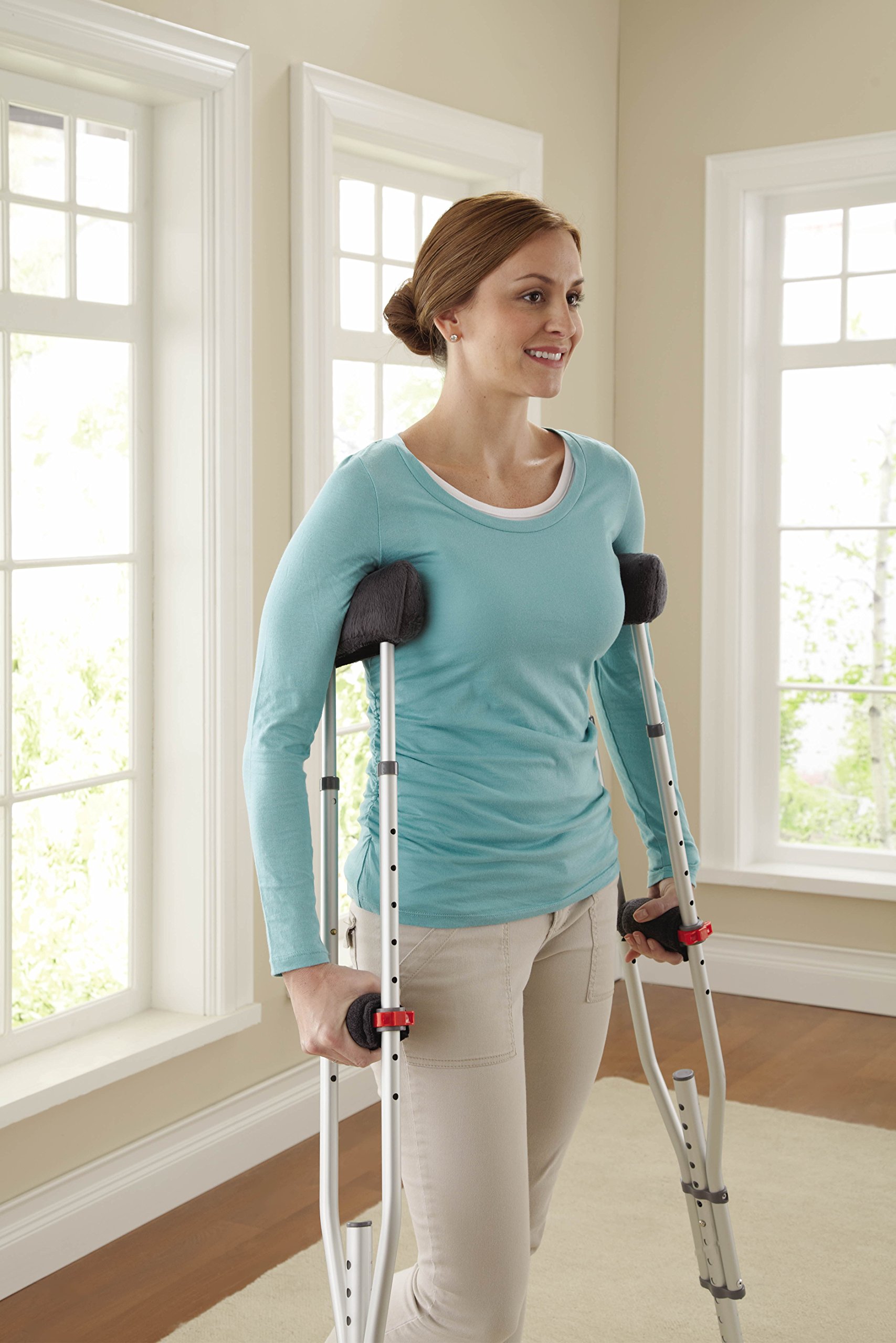 Medline Underarm Crutch Pads & Hand Grip Cushions - Comfort Support for Crutches, Walkers & Mobility Aids - Ideal for Injury Recovery, Post-Surgery & Daily Use