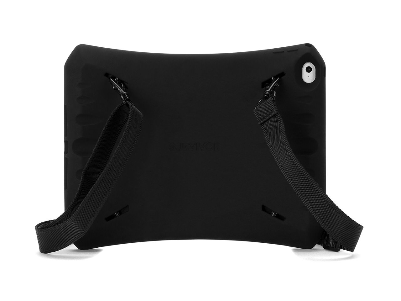iPad Air 2 Case - Survivor Crossgrip Protective Gaming Cover with Hand Strap (Black) | Shockproof & Anti-Slip Design for Gaming, Travel & Outdoor Use