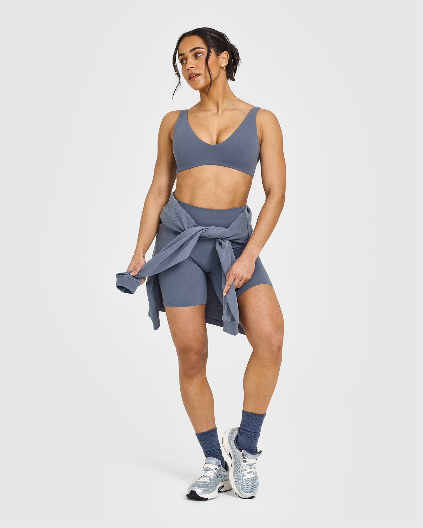 SoftMotion™ Scoop Back Bralette - Comfortable Wireless Bra in Granite Blue | Perfect for Yoga, Lounge & Everyday Wear