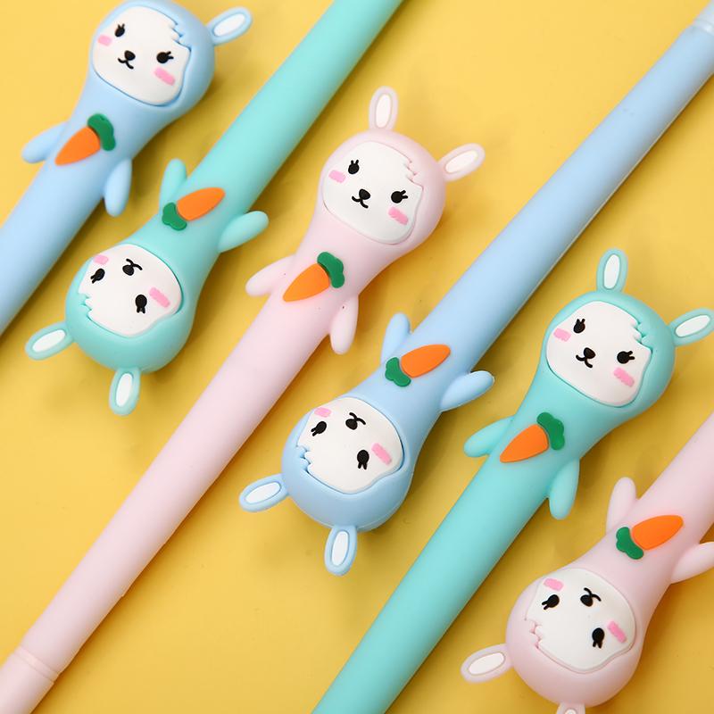 Cute Bunny with Carrot Gel Pen - Smooth Black Ink Writing - Perfect for Journaling, Note Taking & School Supplies