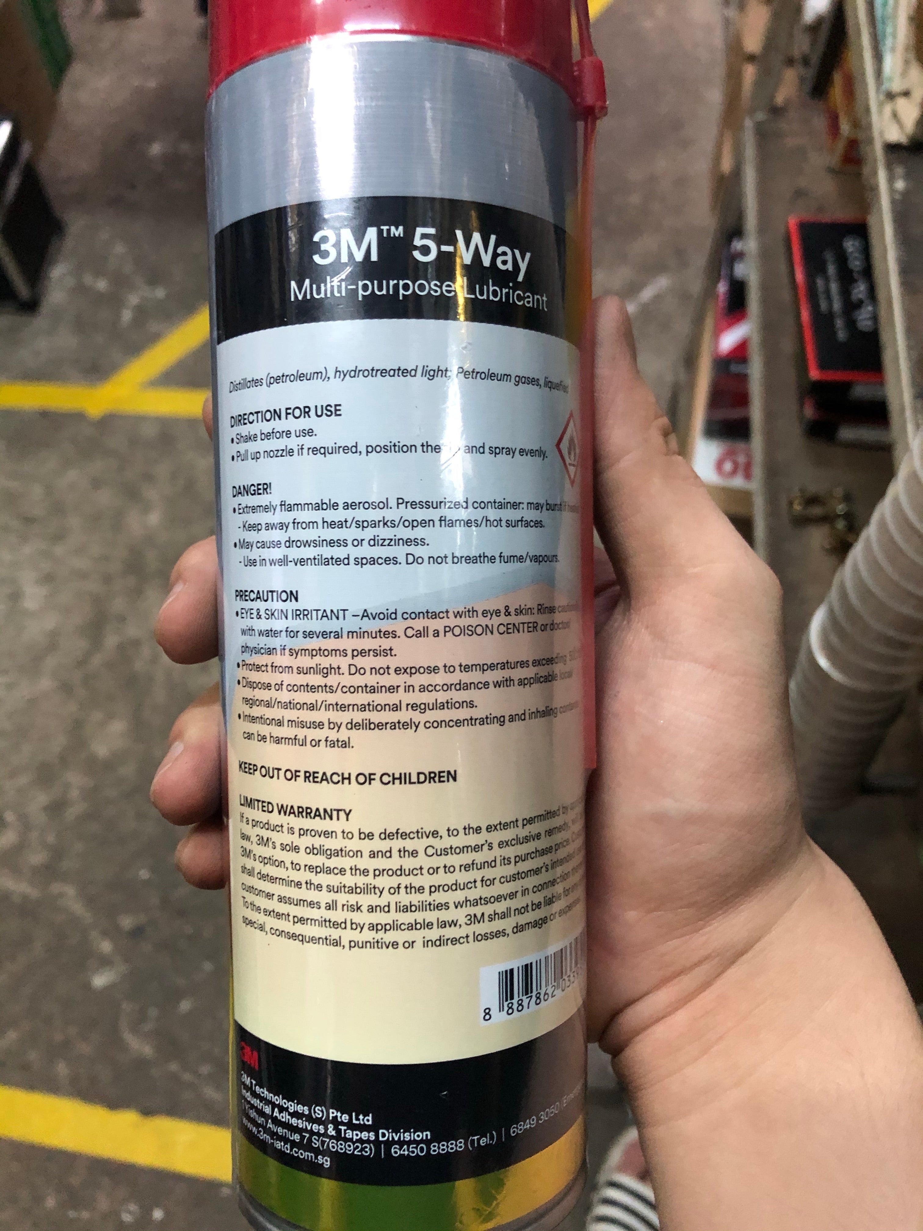 3M 5-Way Multi-Purpose Lubricant Spray 400ml - PTFE, Silicone & Dry Lubricant for Automotive, Bike, Tools & Home Use | Model 3M 5WAY | Ideal for Squeaky Hinges, Locks, Chains & Mechanical Parts