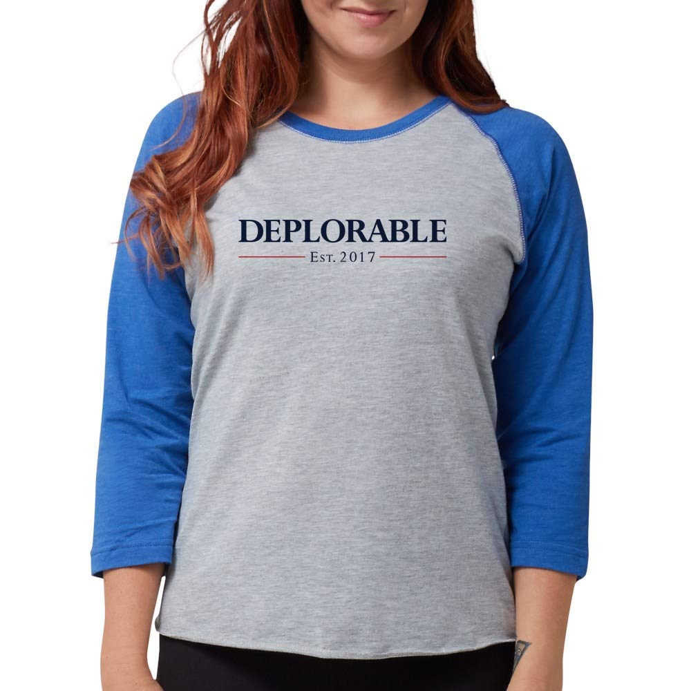 Deplorable Est 2017 Women's Baseball Tee - Funny Political T-Shirt for Women - Perfect for Casual Wear, Protests & Conservative Events