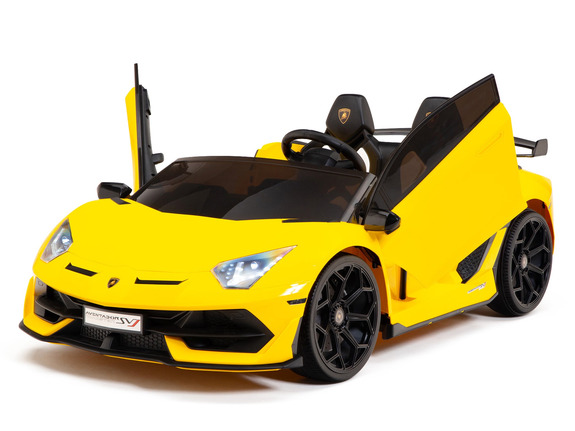 24V Lamborghini SVJ Remote Control Ride-On Drift Car for Kids - Yellow Electric Toy Car for Boys & Girls - Birthday Gift, Outdoor & Indoor Play