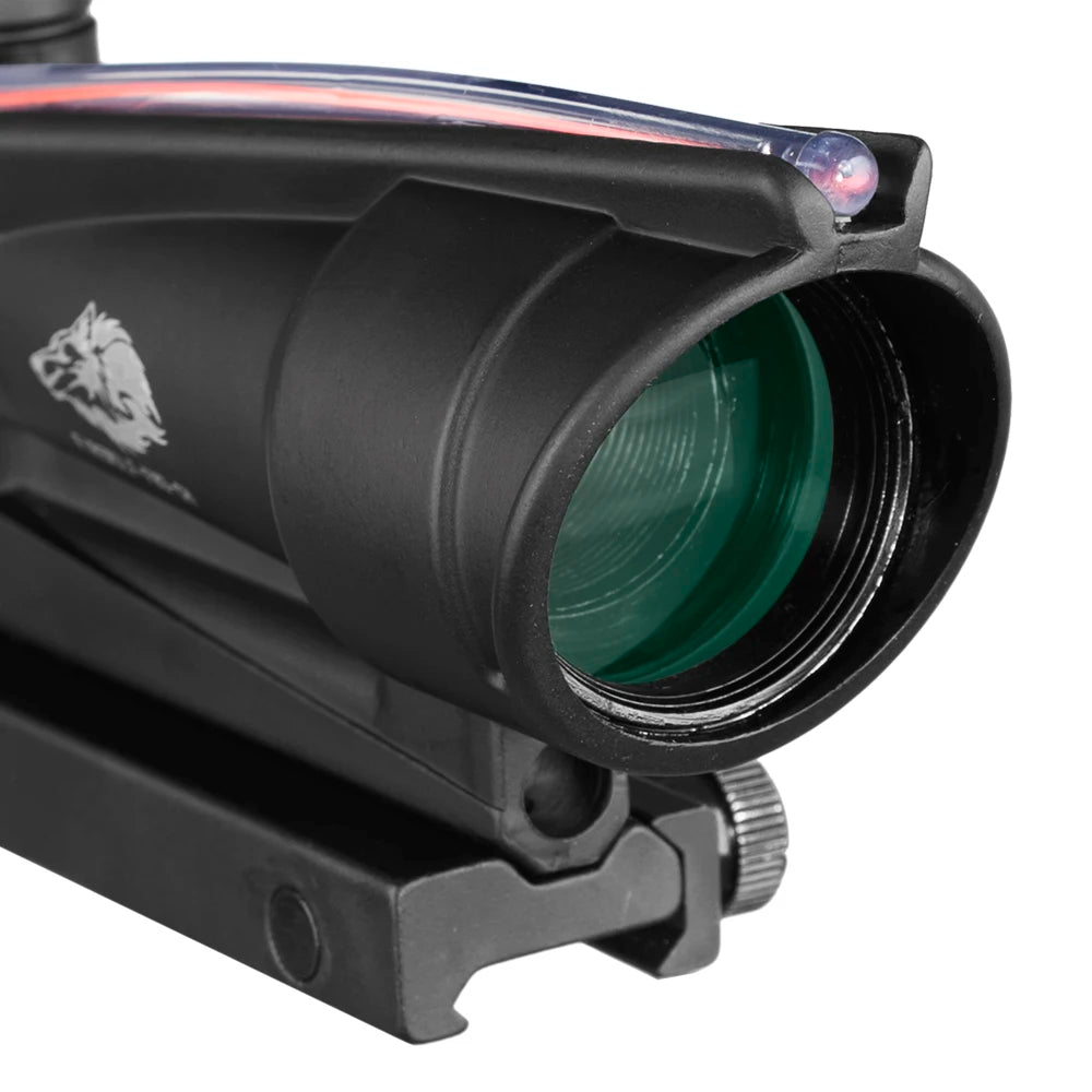 Fire Wolf 5x35 Tactical Rifle Scope with Green/Red Dot Reticle - Fiber Optic Sight for Hunting & Spotting | Perfect for Rifle Hunting, Tactical Shooting & Outdoor Adventures