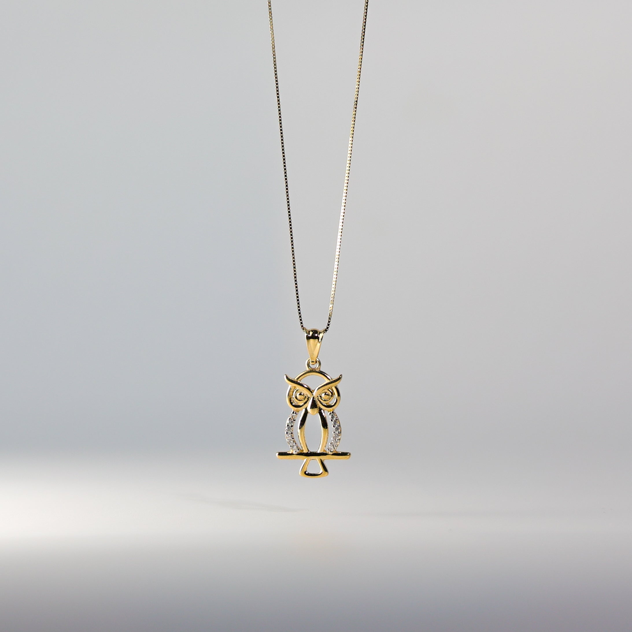 Gold Owl Pendant Necklace - Elegant 925 Sterling Silver Jewelry Gift for Women | Model 2552 | Perfect for Birthday, Anniversary & Everyday Wear