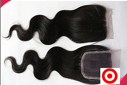 DaJun Hair 8A Grade Cambodian Virgin Remy Human Hair Bundles with Lace Closure - Body Wave 14