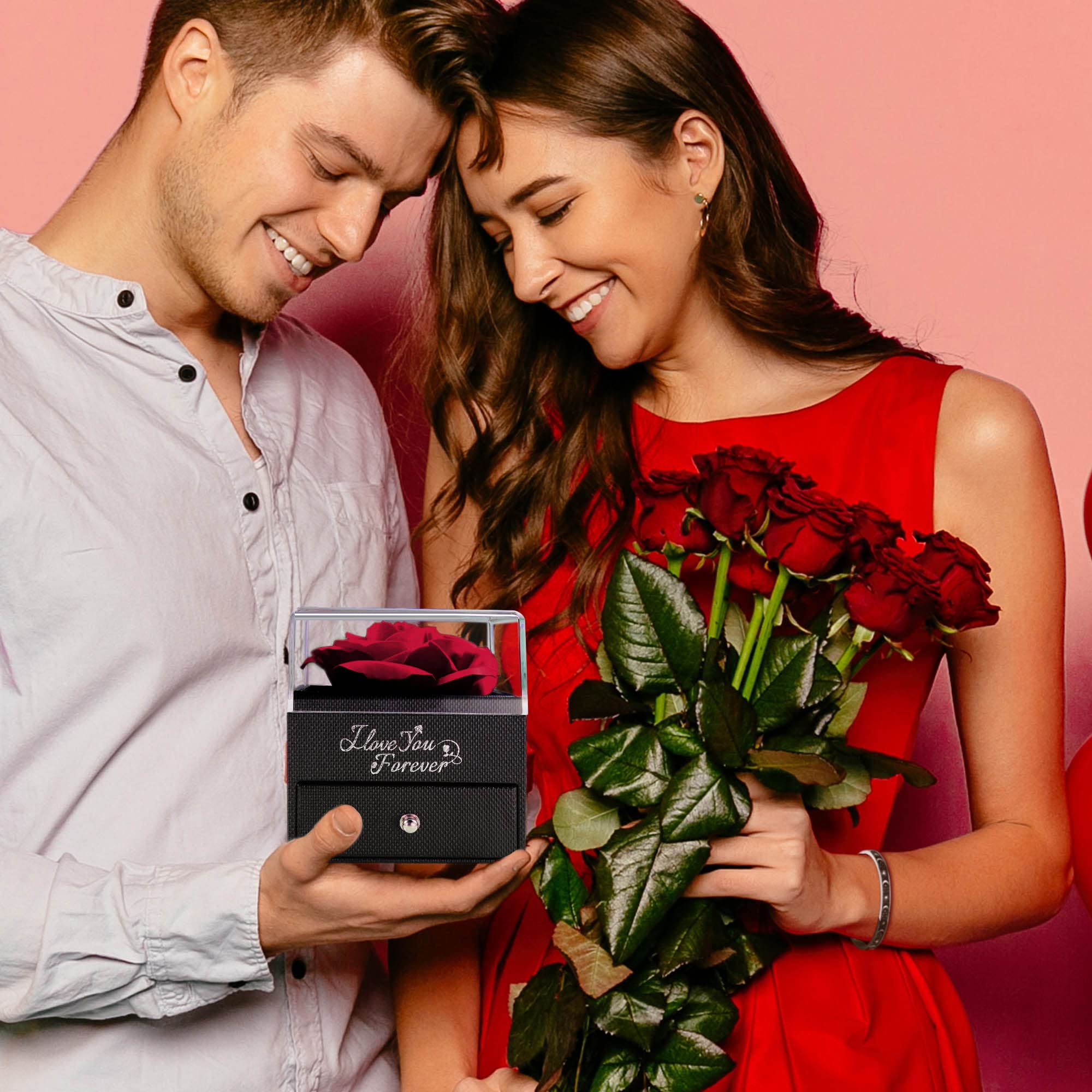 Preserved Red Rose Bracelet Gift Set for Women - Perfect for Mom, Wife, Girlfriend | Mother's Day, Valentine's, Anniversary & Birthday Present | Elegant Jewelry for Special Occasions & Romantic Moments