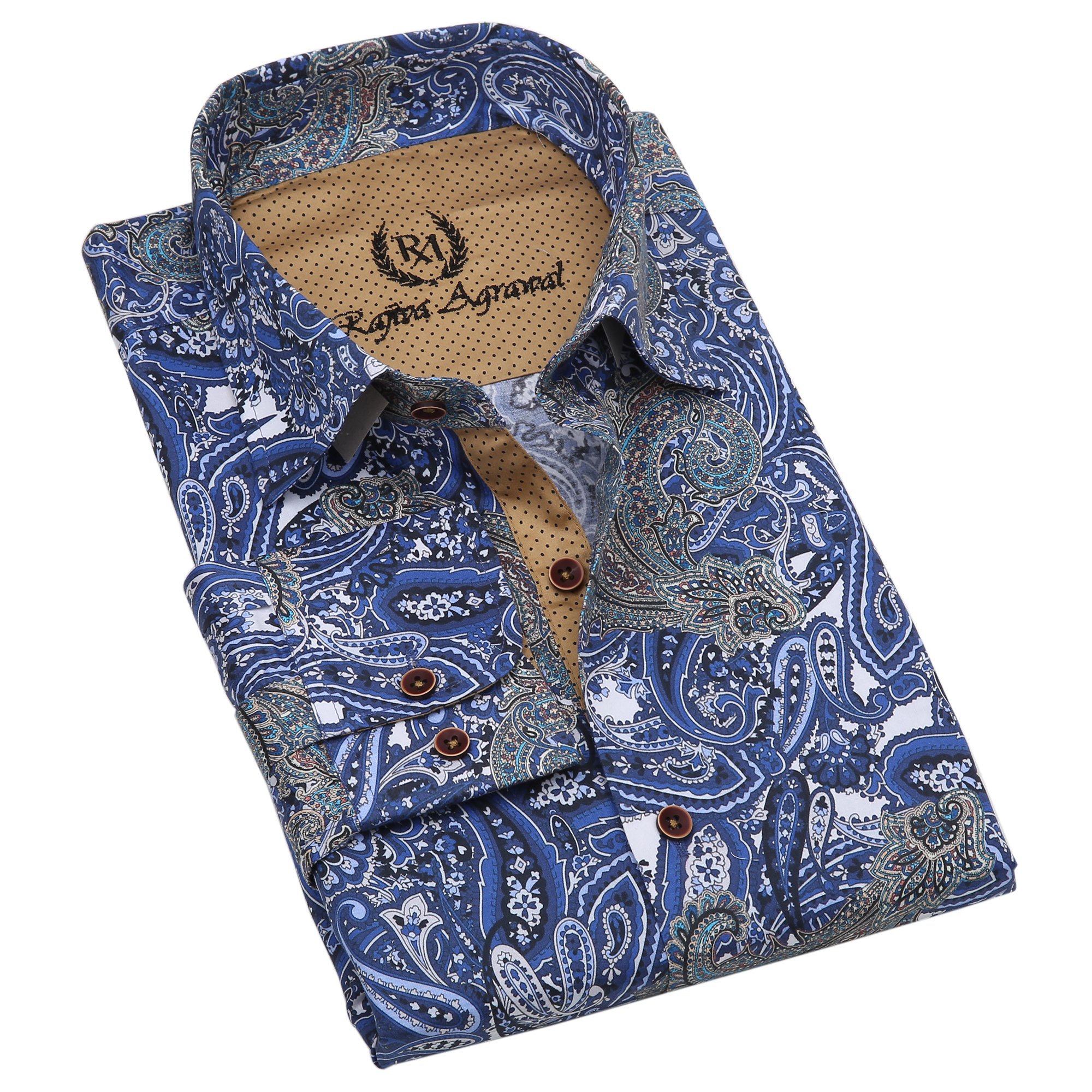 Premium Rigby Men's Fashion Shirt - 100% Superfine Cotton Button Down Dress Shirt for Business, Office & Casual Wear | Slim Fit Comfortable Formal Attire