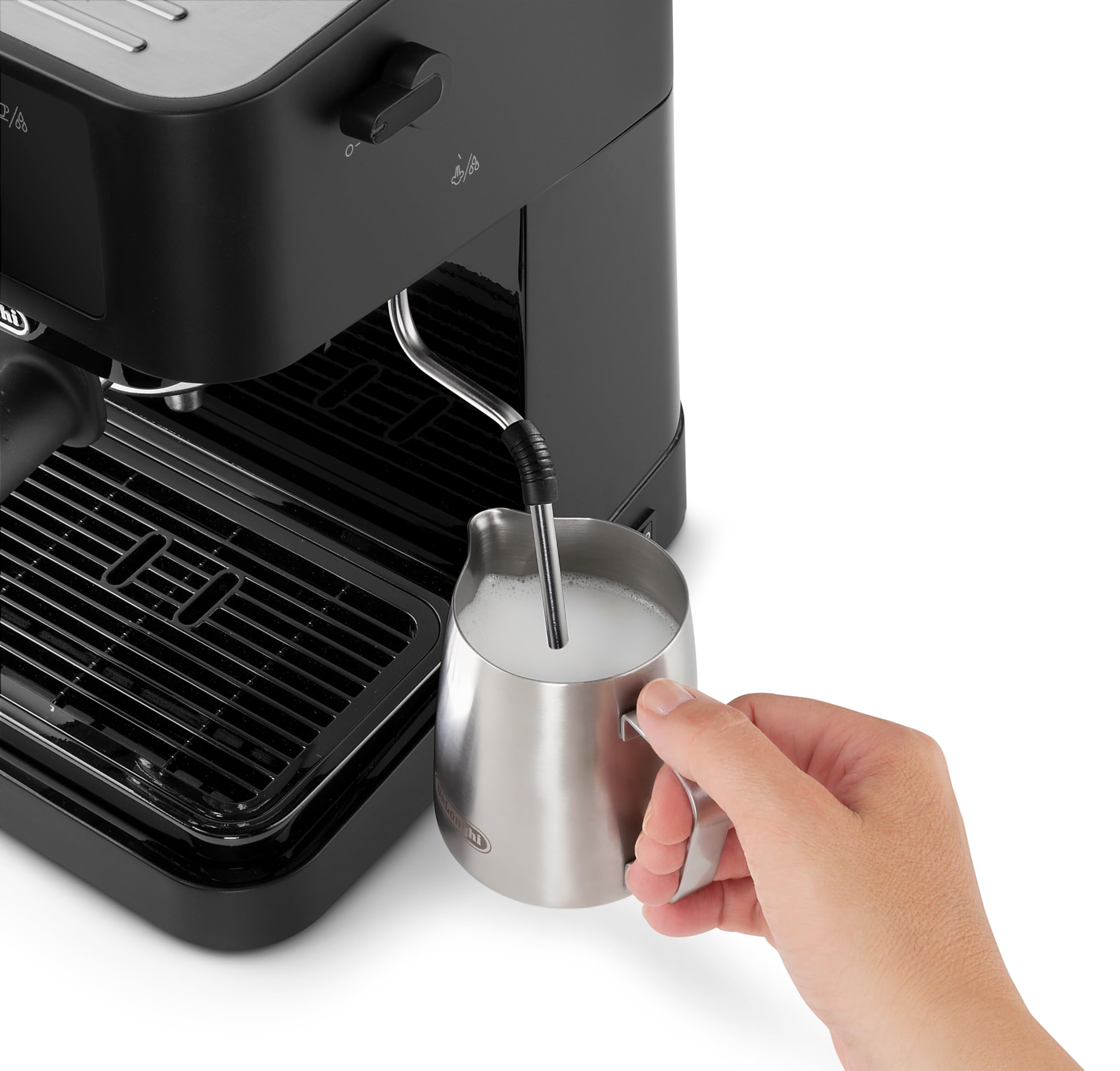 De'Longhi Stilosa EC230.BK Traditional Pump Espresso Machine for Barista-Style Coffee - 15 Bar Pressure, Milk Frother for Espresso & Cappuccino, 2 Cup Capacity, Black - Perfect for Home Coffee Bars & Office Break Rooms